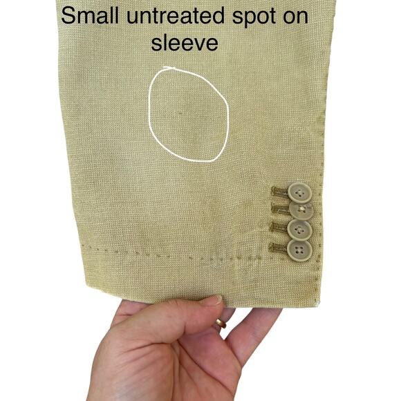 Johnston & Murphy Linen Blend Jacket Sz XL Beige Lightweight 3 Button Casual - Picture 12 of 12